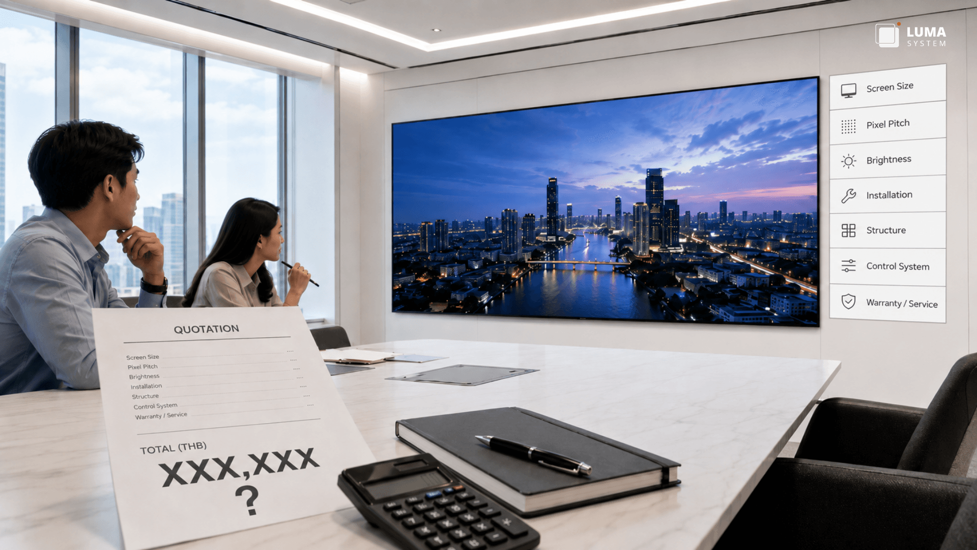 จอ LED ราคาเท่าไหร่? ปัจจัยที่มีผลต่อราคาจอ LED สำหรับธุรกิจ
